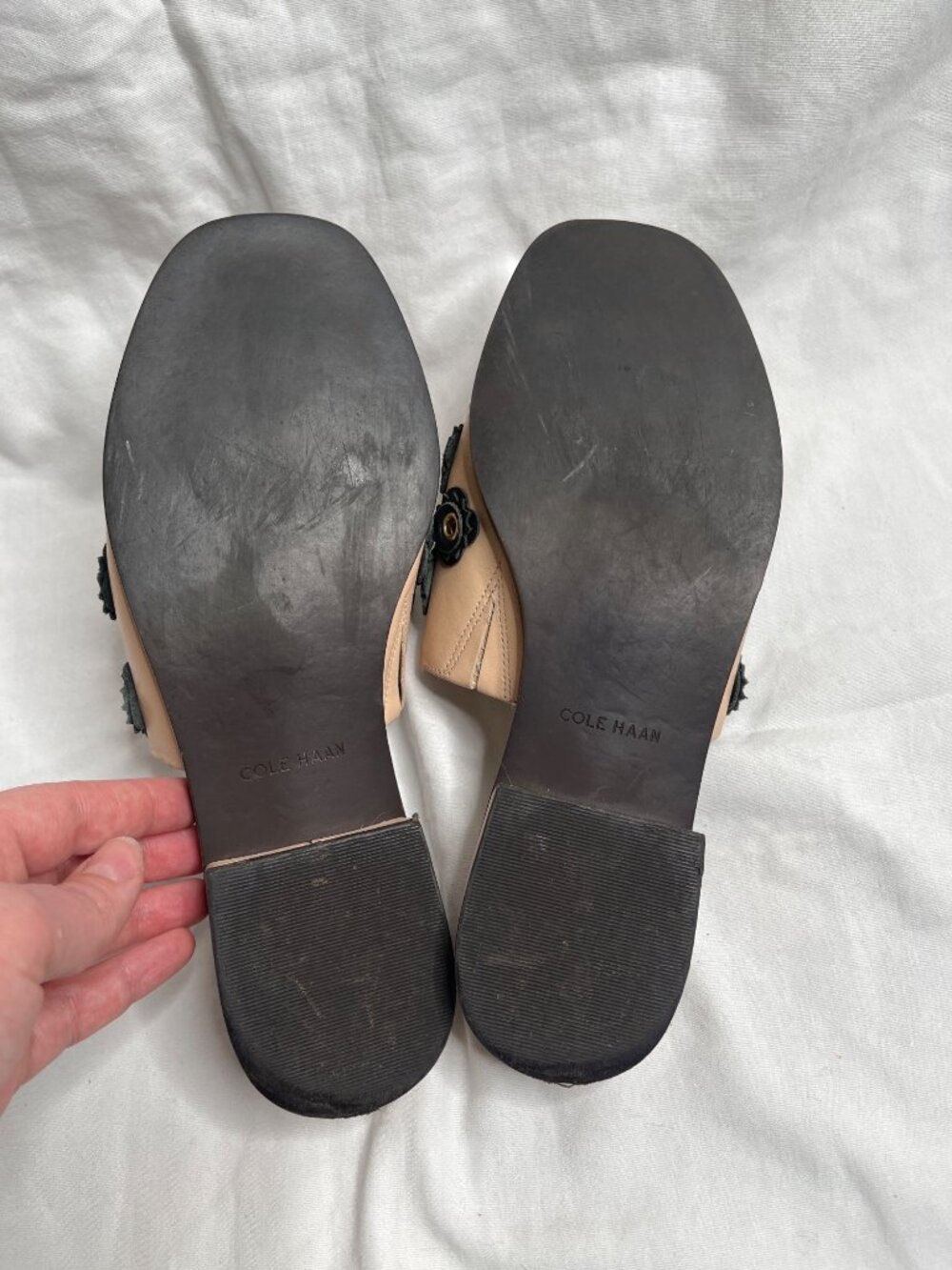 Cole Haan Womens Carly Floral Leather Slide Sandals 8 M - Picture 10 of 10